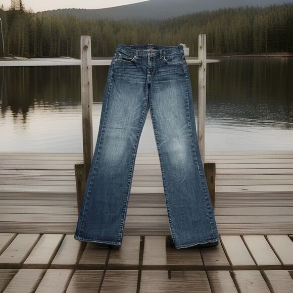 Lucky Brand Easy Rider Bootcut Jeans 8/29 L (30x32.5) Blue Denim Stretch Womens - Picture 1 of 9